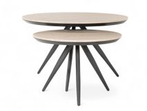 Set van 2 salontafels HAYLEY - Misty Oak MXF-275-000016