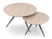 Set van 2 salontafels HAYLEY - Misty Oak MXF-275-000016