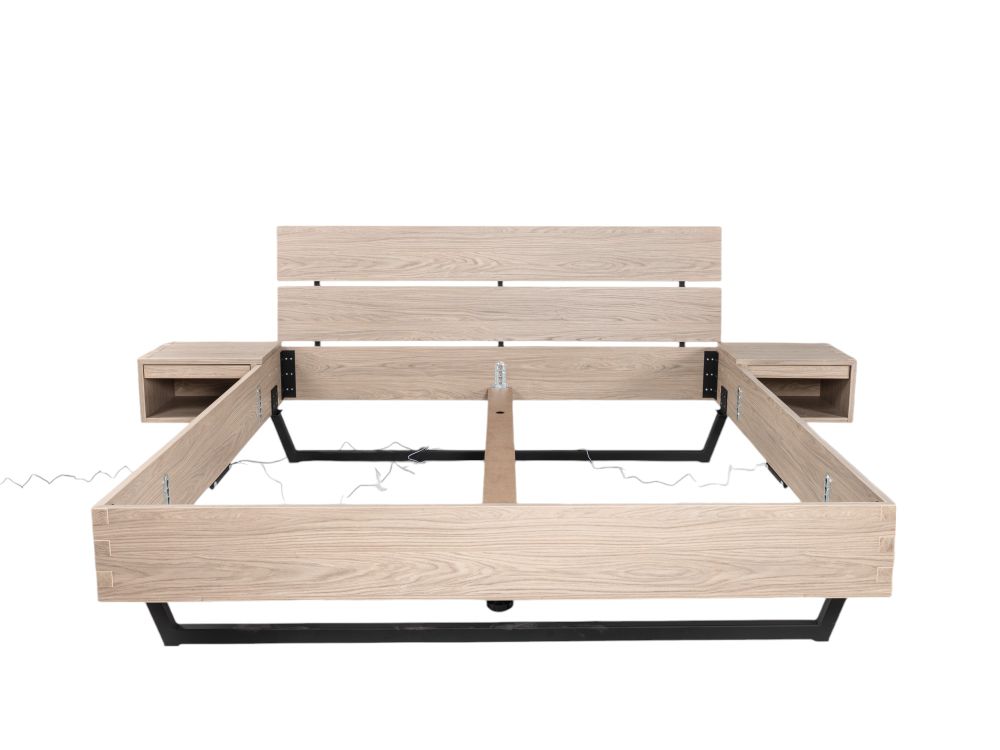 Bedkader incl. nachtkastjes & led WATFORD - Mi C-MXF-281-SK1