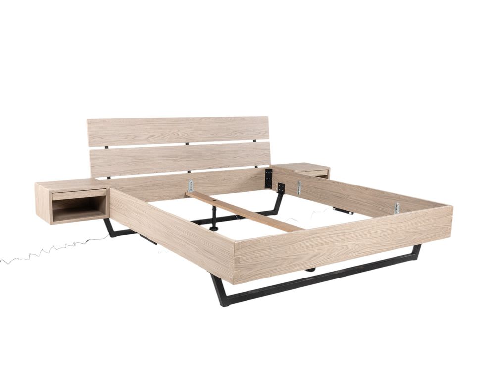 Bedkader incl. nachtkastjes & led WATFORD - Mi C-MXF-281-SK1