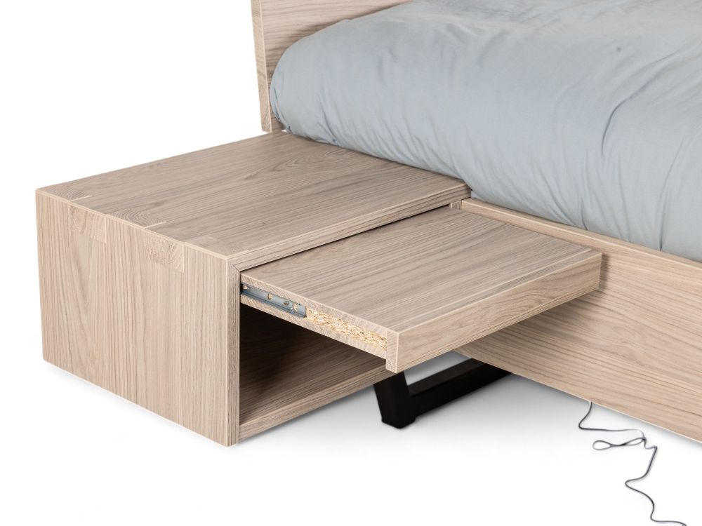 Bedkader incl. nachtkastjes & led WATFORD - Mi C-MXF-281-SK1