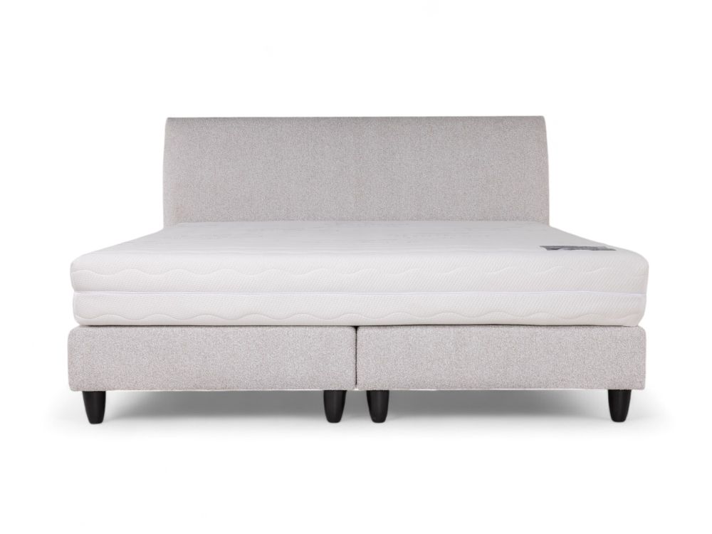 Boxspringset met Comfy-matras NAPOLI - Lichtgrijs C-SFD-10-36-BX1820-CL03