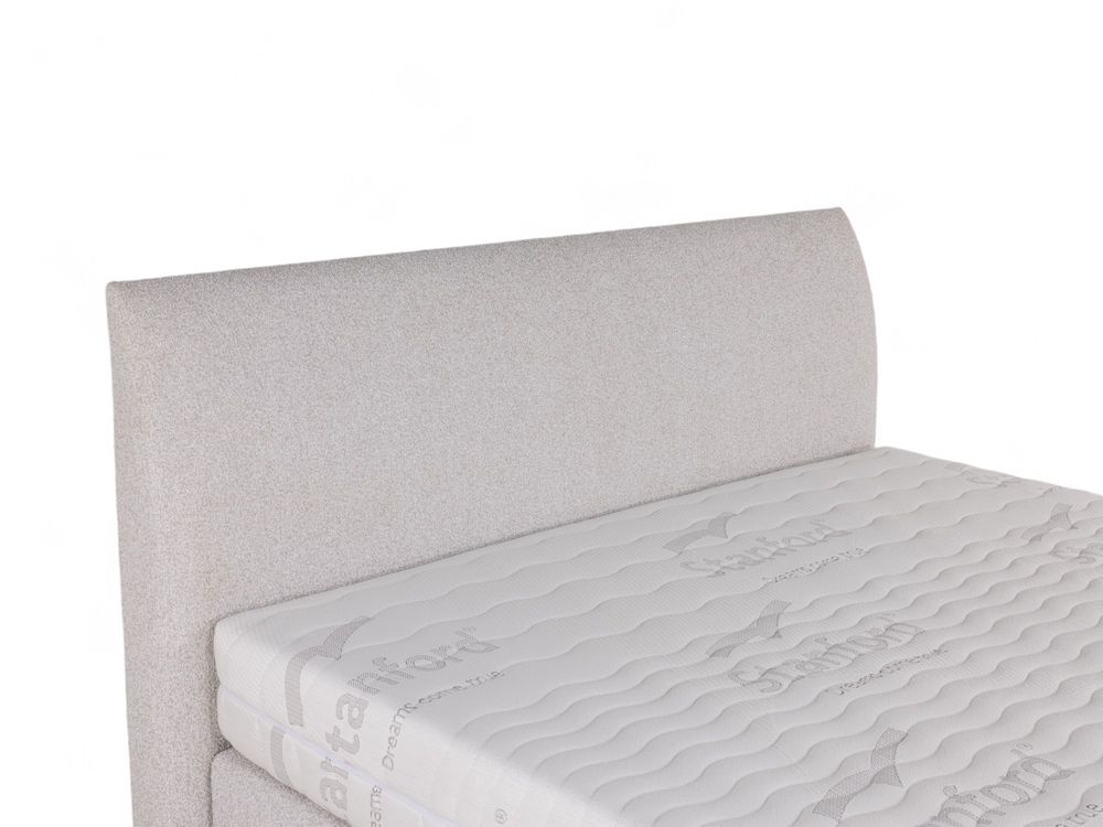 Boxspringset met Comfy-matras NAPOLI - Lichtgrijs C-SFD-10-36-BX1820-CL03