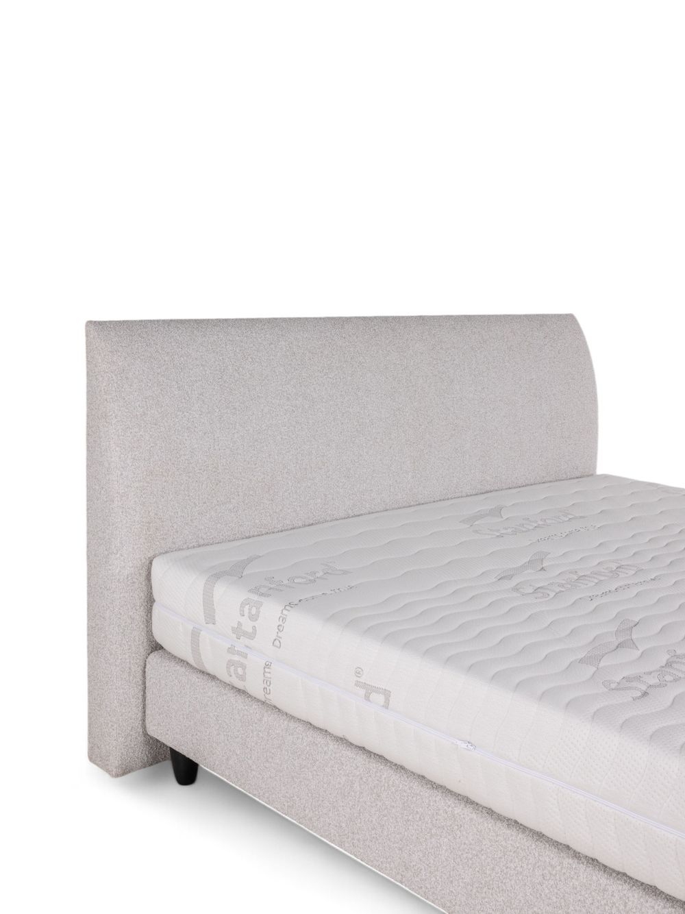 Boxspringset met Comfy-matras NAPOLI - Lichtgrijs C-SFD-10-36-BX1820-CL03