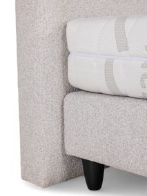 Boxspringset met Comfy-matras NAPOLI - Lichtgrijs C-SFD-10-36-BX1820-CL03