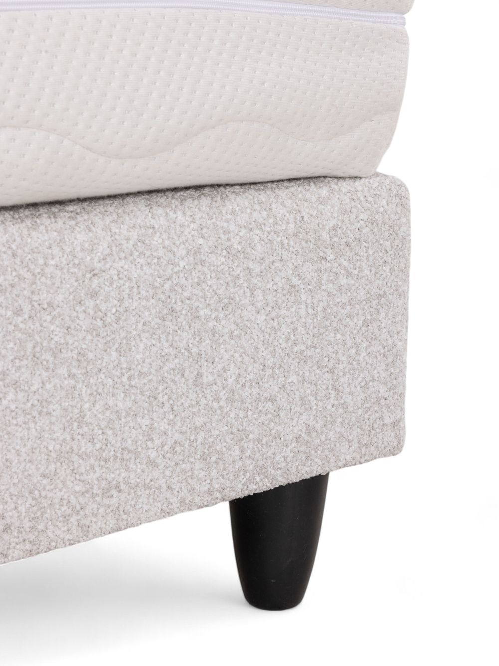 Boxspringset met Comfy-matras NAPOLI - Lichtgrijs C-SFD-10-36-BX1820-CL03