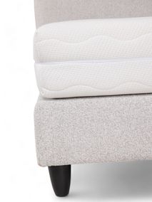 Boxspringset met Comfy-matras NAPOLI - Lichtgrijs C-SFD-10-36-BX1820-CL03