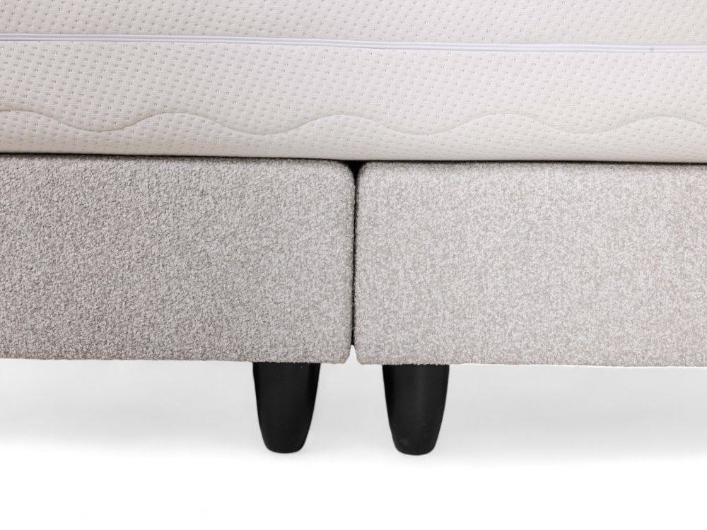 Boxspringset met Comfy-matras NAPOLI - Lichtgrijs C-SFD-10-36-BX1820-CL03