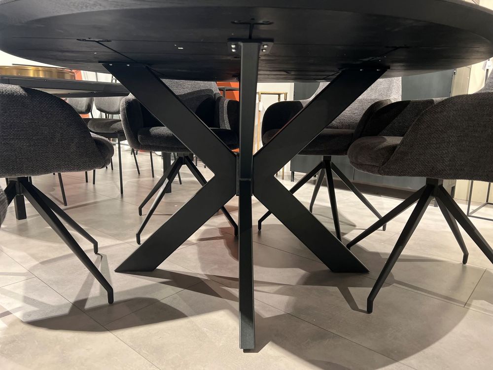 Ronde tafel ELZA - Zwart eiken C-NVN-RO-TB153-E38