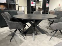 Ronde tafel ELZA - Zwart eiken C-NVN-RO-TB153-E38