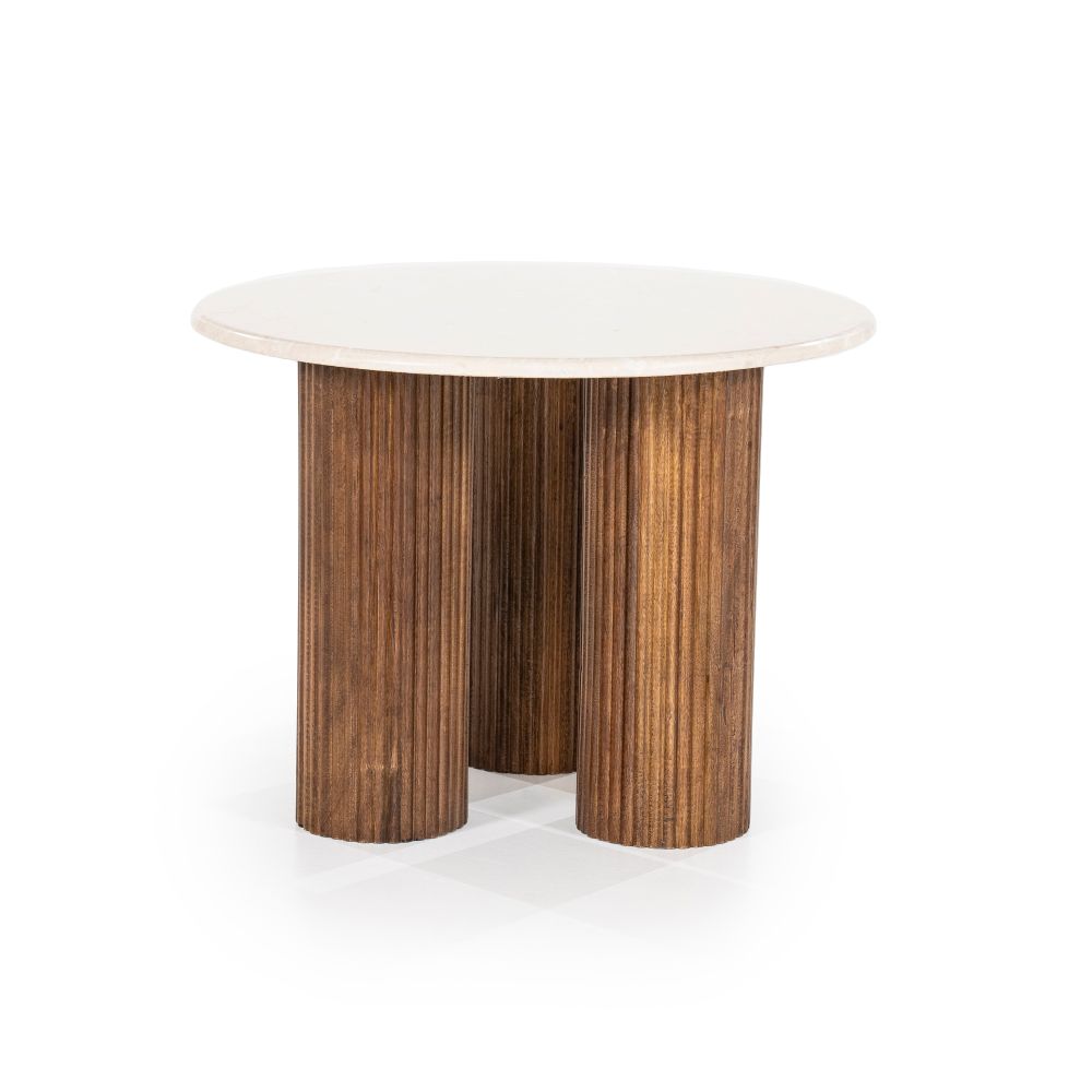 Bijzettafel XAVI - Marmer / Mango hout ELO 95891