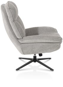 Relaxfauteuil met poef FLORENCE - Kiezel HEH 48690KIE
