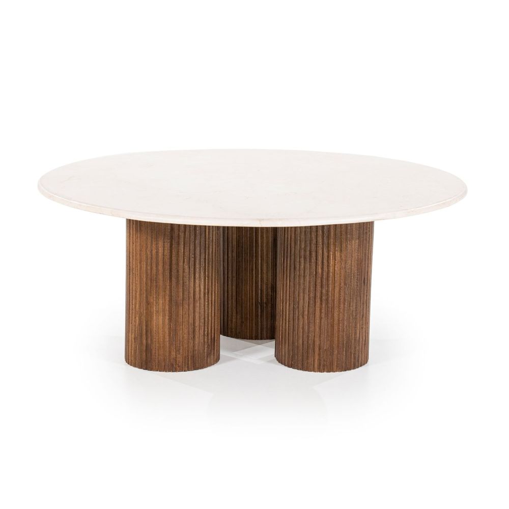 Salontafel XAVI - Marmer/Mangohout ELO 95892