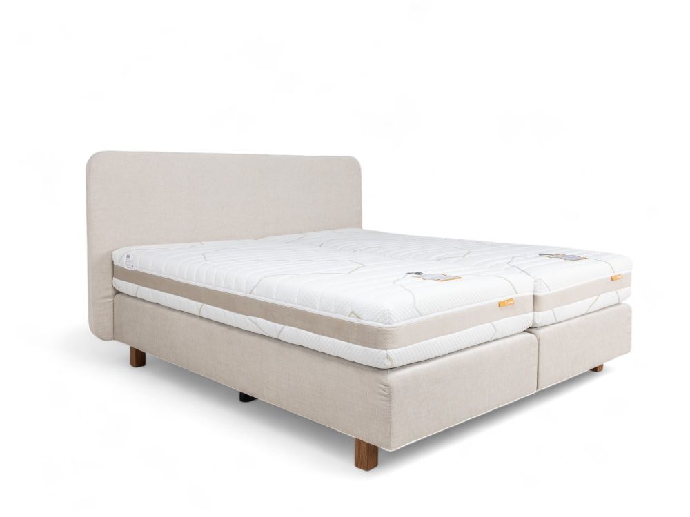 Boxspring incl. matras B UNIQUE ROUND - Beige C-PLP-093-BOXROUND