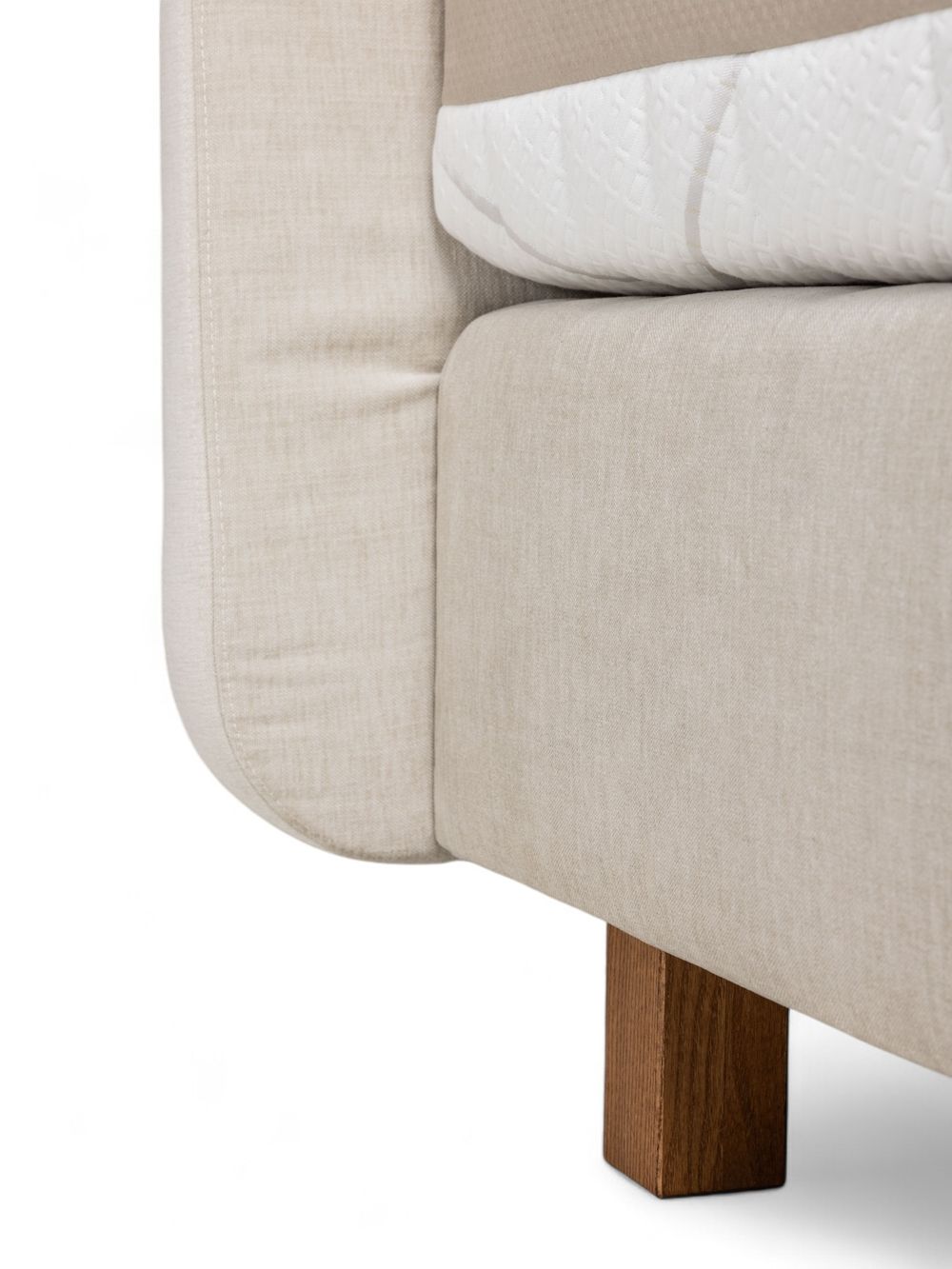 Boxspring incl. matras B UNIQUE ROUND - Beige C-PLP-093-BOXROUND