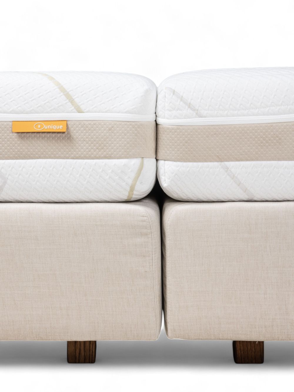 Boxspring incl. matras B UNIQUE ROUND - Beige C-PLP-093-BOXROUND