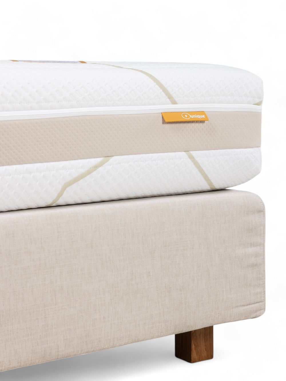 Boxspring incl. matras B UNIQUE ROUND - Beige C-PLP-093-BOXROUND