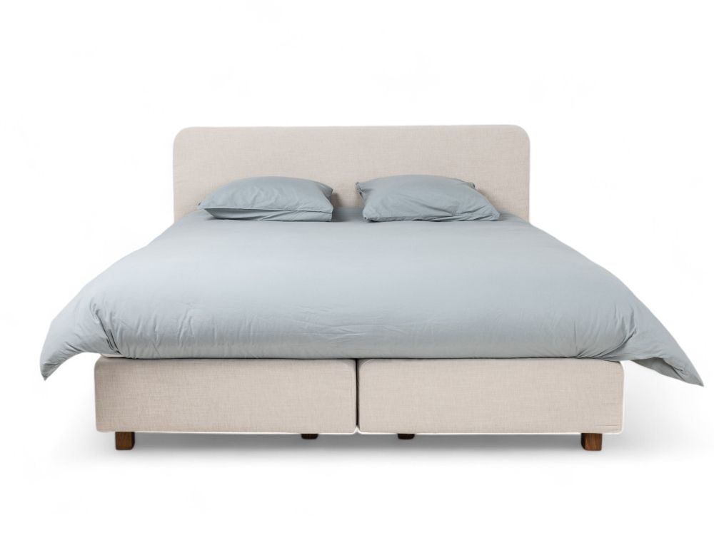 Boxspring incl. matras B UNIQUE ROUND - Beige C-PLP-093-BOXROUND