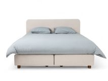 Boxspring incl. matras B UNIQUE ROUND - Beige C-PLP-093-BOXROUND
