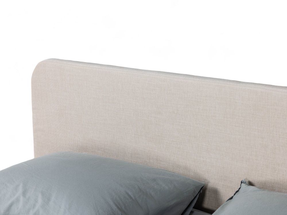 Boxspring incl. matras B UNIQUE ROUND - Beige C-PLP-093-BOXROUND