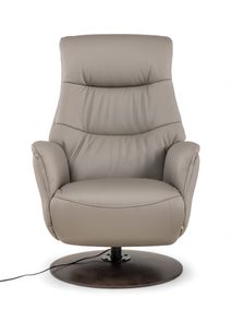 Relaxfauteuil op draaivoet GWENN - Lichtgrijs lede DEZ-71-001-A-ASG