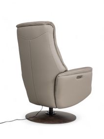 Relaxfauteuil op draaivoet GWENN - Lichtgrijs lede DEZ-71-001-A-ASG