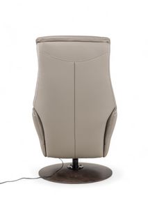 Relaxfauteuil op draaivoet GWENN - Lichtgrijs lede DEZ-71-001-A-ASG
