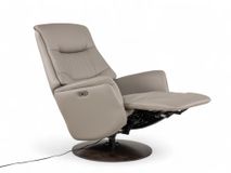 Relaxfauteuil op draaivoet GWENN - Lichtgrijs lede DEZ-71-001-A-ASG
