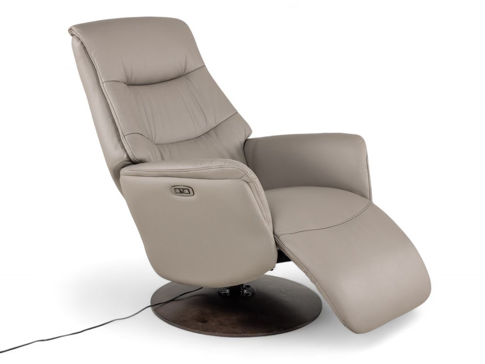 Relaxfauteuil op draaivoet GWENN - Lichtgrijs lede DEZ-71-001-A-ASG