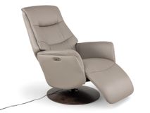 Relaxfauteuil op draaivoet GWENN - Lichtgrijs lede DEZ-71-001-A-ASG