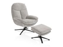 Relaxfauteuil met poef FLORENCE - Kiezel HEH 48690KIE
