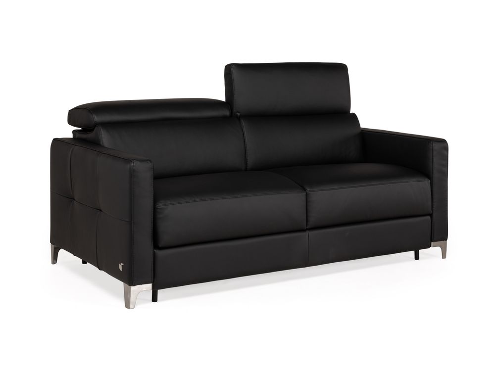 Zetelbed ECLETTICO - Zwart leder C-CAL-136-ZB1