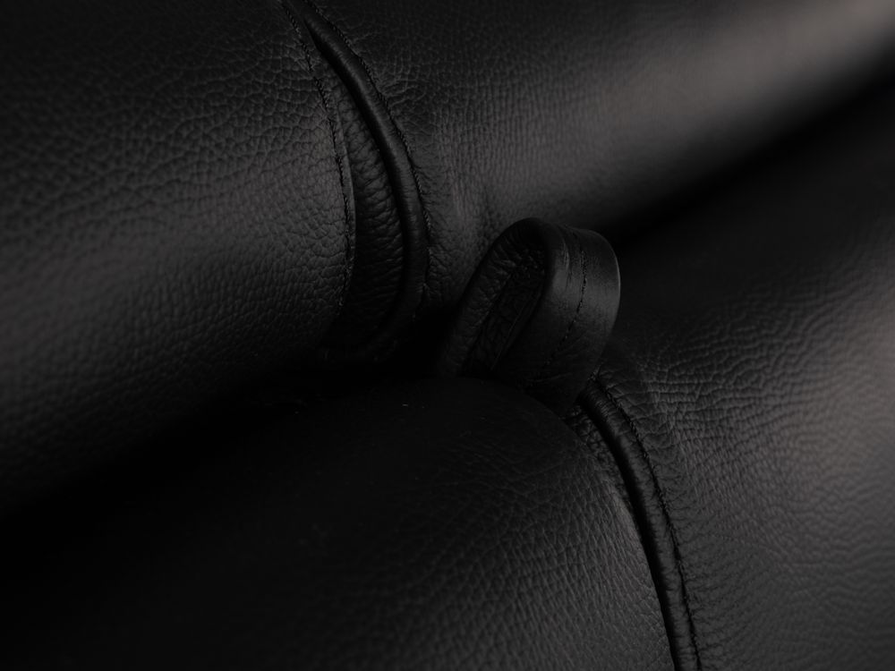 Zetelbed ECLETTICO - Zwart leder C-CAL-136-ZB1