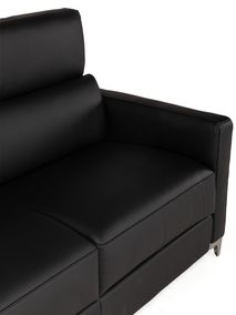 Zetelbed ECLETTICO - Zwart leder C-CAL-136-ZB1