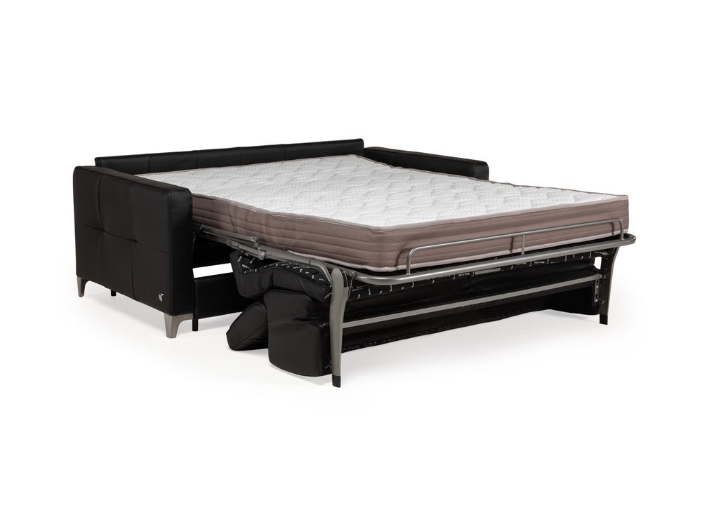 Zetelbed ECLETTICO - Zwart leder C-CAL-136-ZB1
