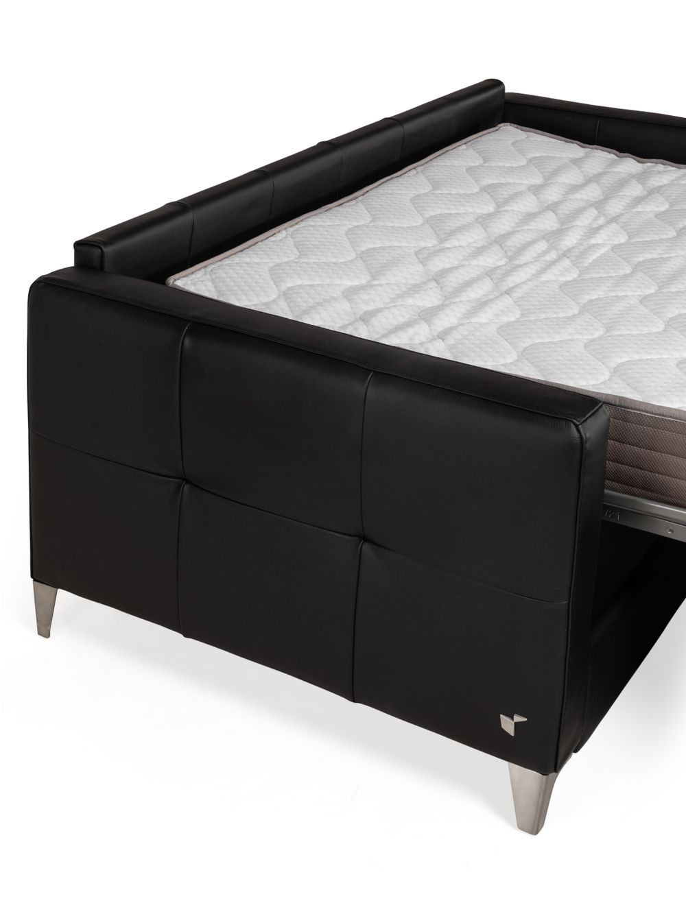 Zetelbed ECLETTICO - Zwart leder C-CAL-136-ZB1