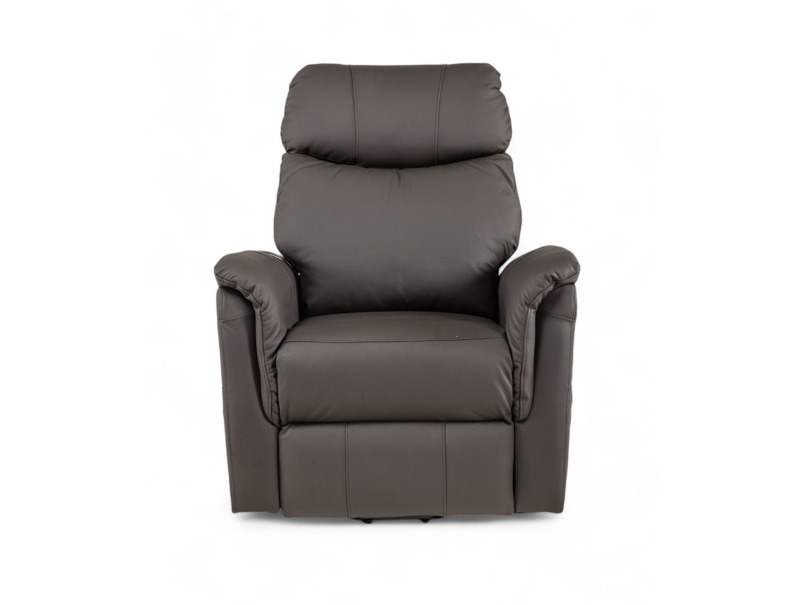 Elektrische relaxfauteuil GILBERT - Bruin leder