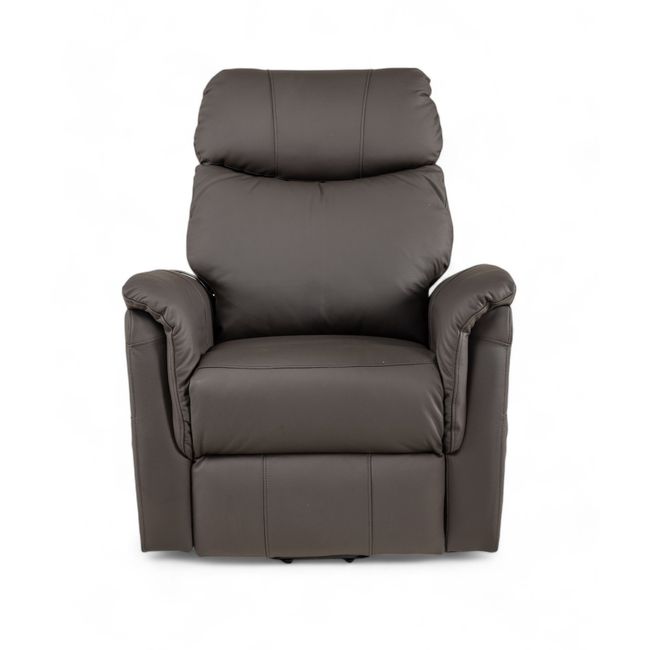Elektrische relaxfauteuil GILBERT - Bruin leder