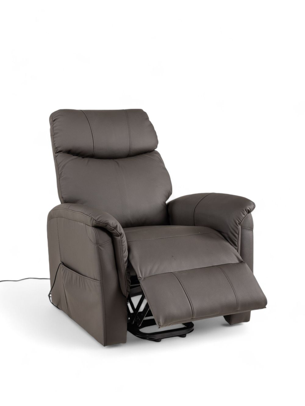 Elektrische relaxfauteuil GILBERT - Bruin leder DEZ-70-001-A-AB