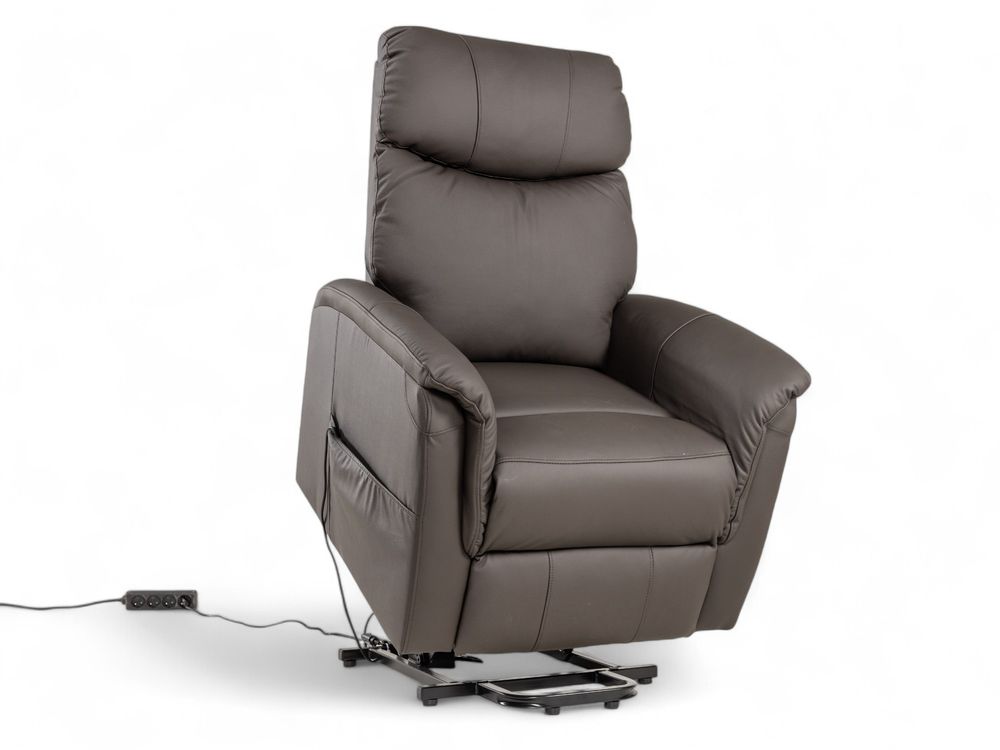 Elektrische relaxfauteuil GILBERT - Bruin leder DEZ-70-001-A-AB