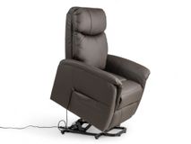 Elektrische relaxfauteuil GILBERT - Bruin leder DEZ-70-001-A-AB