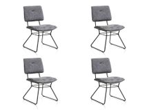 Set 4 eetkamerstoelen OTIS - Antraciet C-XOO-OTI-ST1