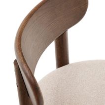 Eetkamerstoel NEBAI - Massief eiken / Walnoot KAV C0100136SO12