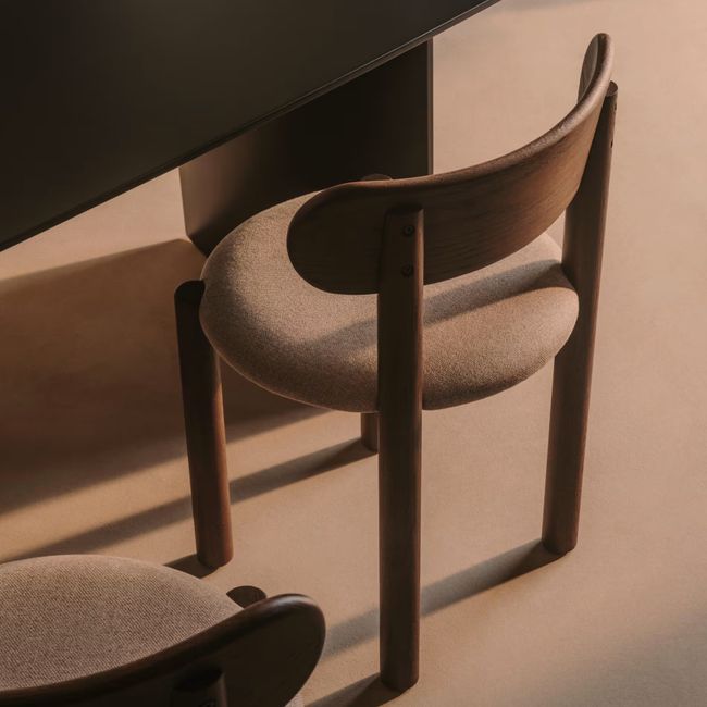 Eetkamerstoel NEBAI - Massief eiken / Walnoot