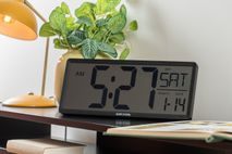 Muur/tafelklok LCD RETRO - Zwart PST KA6020BK