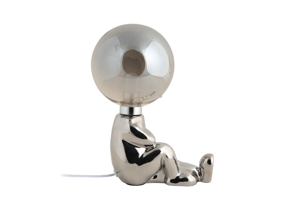 Tafellamp zittend figuurtje JOEY - Chrome Plated PST LM2074CH