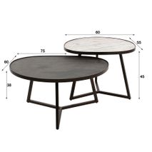 Salontafelset SLATE - Leisteen ZLS 2782-83