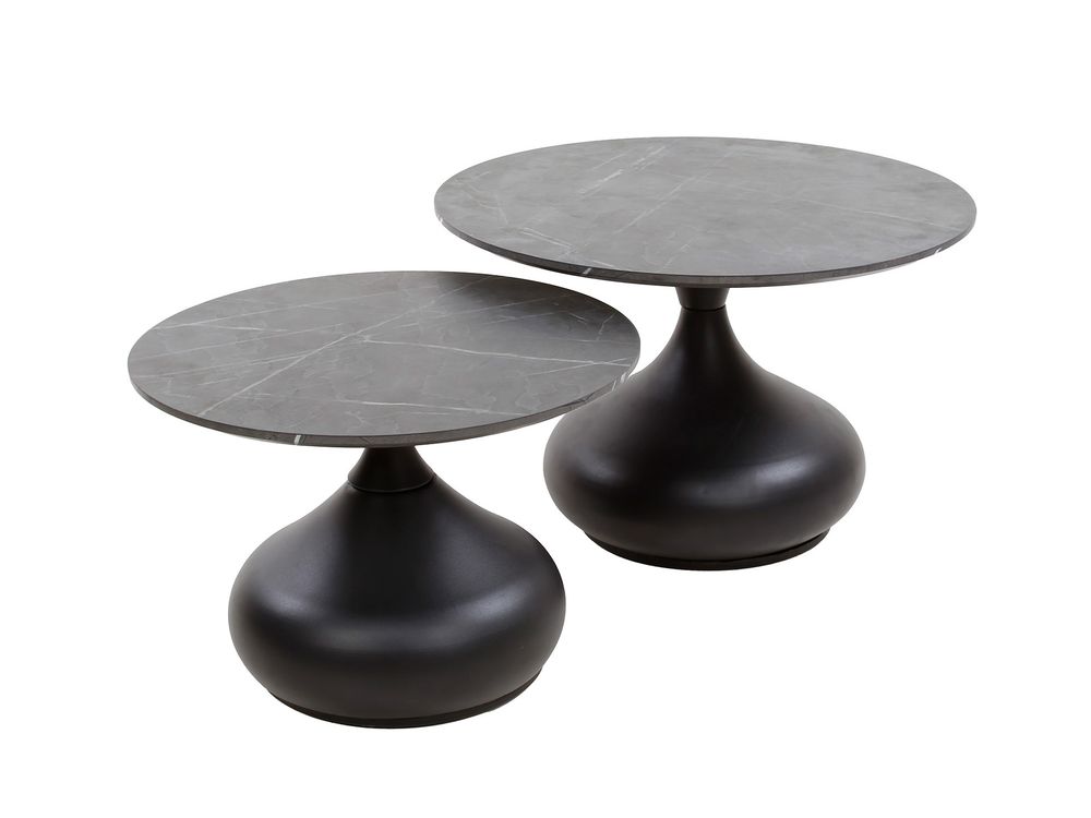 Set van 2 salontafels DROP - Keramieklook ZLS 5610-64 3D