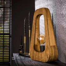 Tafellamp BRAY - Massief mango hout ZLS 7294-16