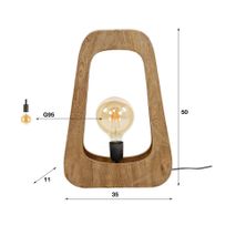 Tafellamp BRAY - Massief mango hout ZLS 7294-16